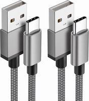 Câble USB Type-C 1M 2M 3M en nylon tressé 3A à charge rapide anti-emmêlement pour Google Pixel et plus