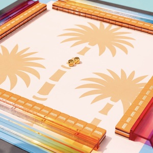 Custom American <strong>Mahjong</strong> Tiles 3 Layer Orange Acrylic Luxury <strong>Mahjong</strong> <strong>Set</strong> for Collectors and Retail - Product Image 4