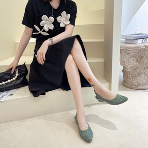 Phụ Nữ Của Mùa Hè Thời Trang Nêm Dép Non-Slip Hoa Màu Đỏ Thiết Kế Lưới Độ Dốc Tăng Độ Sáng Bên Ngoài Mặc Cho Váy Duy Nhất - Product Image 5