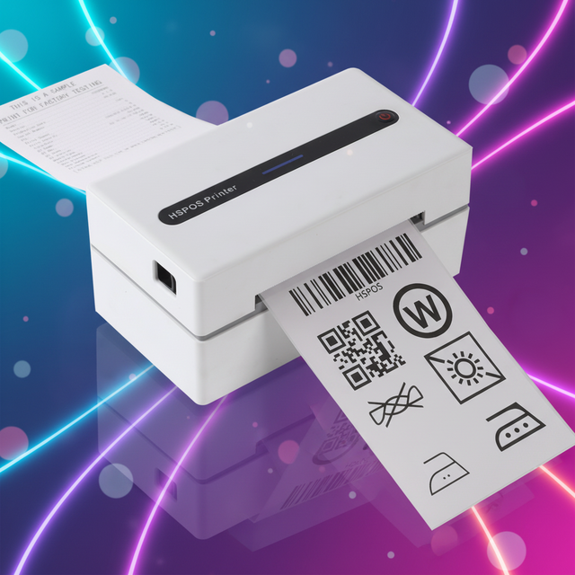 Mini White 4inch Retail Shipping Label Thermal Sticker Printer Support 25mm~108mm Paper Width Adjust