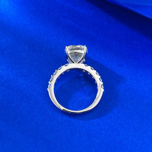 Nouvelle bague polyvalente en argent S925, forme <span class=keywords><strong>coussin</strong></span> carré 9-10 mm, pour femme, bijoux de <span class=keywords><strong>mariage</strong></span> de luxe léger et de niche - Product Image 4