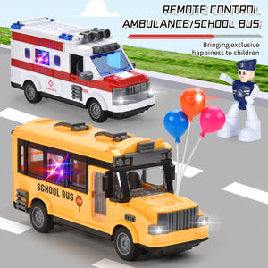 Autobús Escolar de Juguete a Control Remoto de Cuatro Canales con Luces, Modelo de Ambulancia de Juguete para Niños - Product Image 2