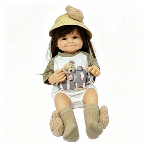Muñeca reborn personalizada, muñeca niña de pelo largo, muñeca realista de tamaño infantil - Product Image 1