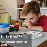 Napperons en silicone pour tout-petits et enfants avec bord de sécurité anti-choc, tapis d'artisanat en silicone pour la peinture et les projets artistiques