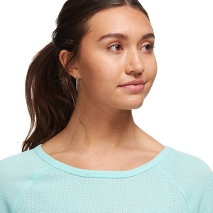 En gros dames col rond raglan à manches longues femmes surdimensionné haut bas - Product Image 3