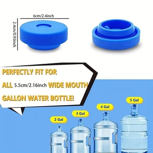 Wieder verwendbare, nicht verschüttete Silikon-Gallonen-Wasser flaschen deckel in Lebensmittel qualität Wasserkrug kappen für 3 und 5 Gallonen Wasserkrug - Product Image 2