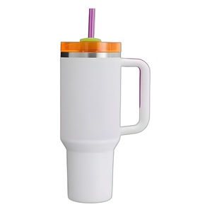 Stainless Steel Tumbler 40oz <b>Insulated</b> <b>Mug</b> With Straw And Handle For Travel - Product Image 4