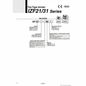 Ioniseur industriel de type ventilateur de Fans-IZF21-QB pneumatique SMC - Product Image 1