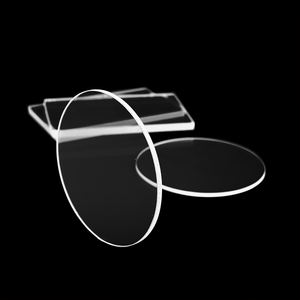 Plaque de verre de quartz fondue ronde transparente personnalisée de différentes tailles Services de traitement de coupe et de soudage - Product Image 3