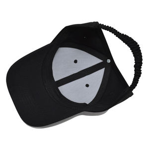 Casquette de baseball pour femme avec logo brodé OEM, ouverture pour queue de cheval, en tissu naturel, fermeture élastique - Product Image 6