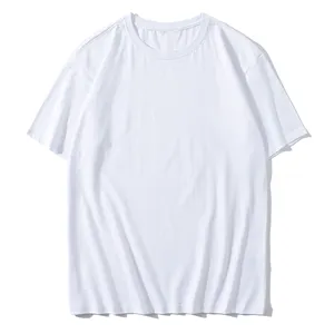 T-shirt blanc uni en Polyester, personnalisé, de Promotion, de travail, de campagne générale, Cango, zambwea, 80g, 120g, 160g