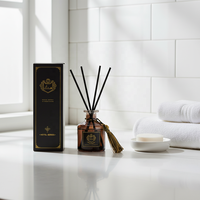 Coffrets diffuseurs à bâtonnets LunaLith personnalisés 50 ml |   Diffuseur de parfum en verre ambré longue durée pour la maison, vente en gros pour la décoration intérieure