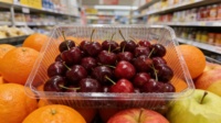 Hoge-zichtbaarheid rechthoekige plastic bakken voor de presentatie van fruit en verse producten in winkels en op boerderijmarkten