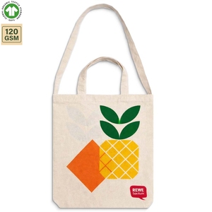 Custom 300 GSM Natural Recycled Cotton Canvas Tote Bag with Inside Pocket Reusable Shopping Promotional Retail Grocery Bag - Product Image 2