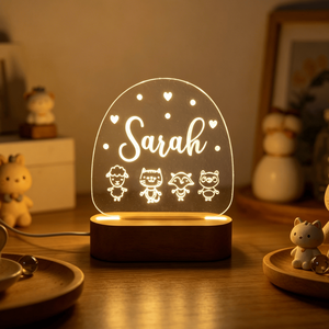 2025 Hot Sale Wholesale Dining <b>Table</b> Oval RGB Carved Blank Acrylic Panel Wooden <b>Lamp</b> LED <b>Base</b> Wooden LED <b>Lamp</b> <b>Base</b> <b>Table</b> <b>Lamp</b> - Product Image 2