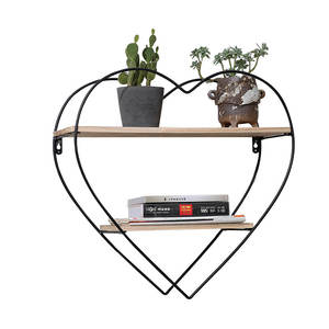 Artop Support de rangement décoratif mural en bois et métal Accessoires de cuisine solides Carton sculpté Circulaire Love Design pour garage - Product Image 1