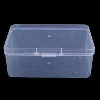 Boîte de rangement de couvercle à charnière, boîte plastique PP transparente, emballage en plastique, multi-fonction, vente en gros, pièces