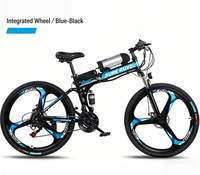 Directement de l'usine |   Vélo de montagne électrique pliable au lithium-ion, batterie centrale 36V 10.5Ah, 21 vitesses, cadre en acier haute teneur en carbone, 26 pouces