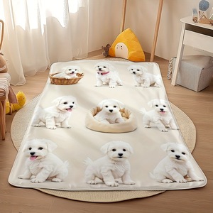 Manta con Estampado de Perro Maltese, Manta Impresa Digitalmente, Venta al por Mayor de Fábrica. - Product Image 6