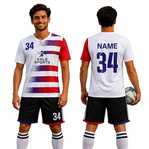 ชุดยูนิฟอร์มฟุตบอลแบบเรโทรสั่งทำพิเศษ ลายพิมพ์ซับลิเมชั่น เสื้อยืดคอกว้างแขนสั้นและกางเกงขาสั้น ระบายอากาศได้ดี - Product Image 1