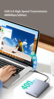 Câble adaptateur usb 3.0 vers USB C otg en alliage d'aluminium avec sangle de chargement et transfert de données pour smartphone et tablette