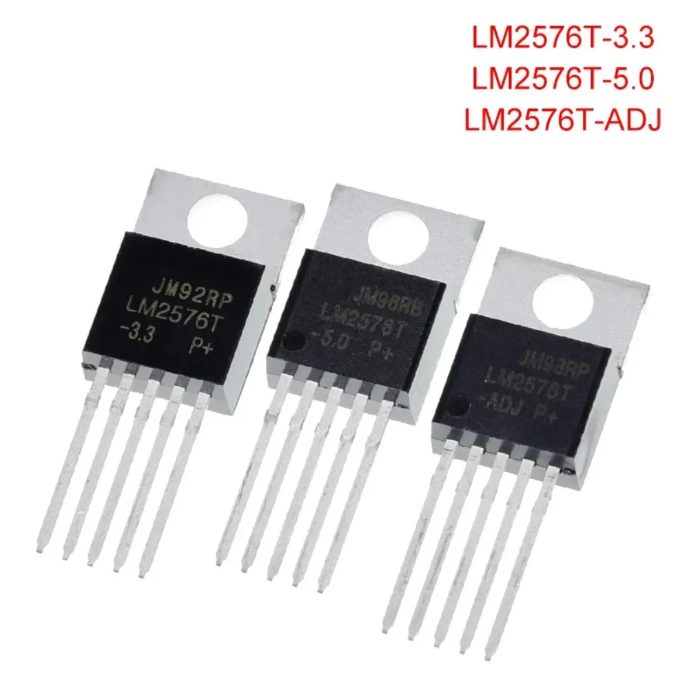 10pcs lm2576 lm2576t LM2576T-ADJ LM2576T-3.3 LM2576T-5.0 IC Reg Buck ADJ 3A TO220-5 mới