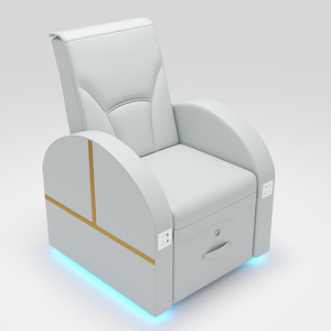 Fauteuil de pédicure électrique entièrement inclinable, fauteuil de spa pour les pieds, siège de salon de manucure réglable avec lampe LED - Product Image 1