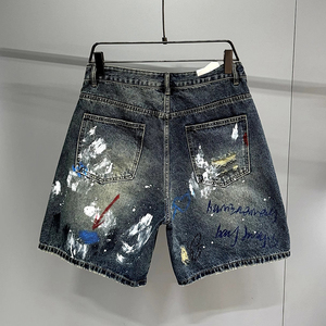 Shorts de Mezclilla de Alta Calidad para <span class=keywords><strong>Hombre</strong></span>, Diferentes Estilos, Ropa Urbana de Verano, Jeans Holgados, Shorts de Mezclilla Rotos - Product Image 3