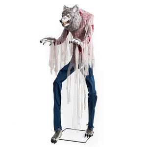 Décoration d'Halloween : Grand Loup-garou Électrique avec Capteur de Mouvement et Son pour Maison Hantée et Parc d'Attractions - Product Image 1