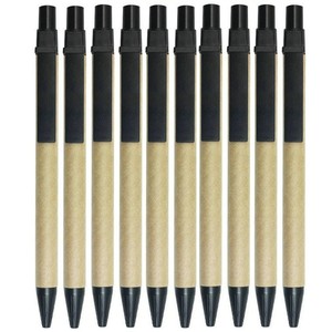 Tubo de papel kraft reciclable al por mayor con bolígrafo publicitario de plástico a base de aceite de escritura suave. - Product Image 1