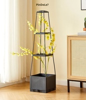 P465 Bac de culture pour plantes grimpantes, pot combiné extérieur pour balcon, pot de culture de légumes, bac de plantation pour plantes vertes