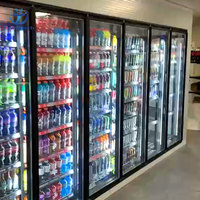 Chambre froide avec porte vitrée verrouillable pour supermarché, refroidisseur de bière, vin et boissons, chambre froide de plain-pied