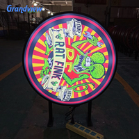Boîte à lumière led ronde pour extérieur, logo rond en acrylique, affichage de logo, 3a