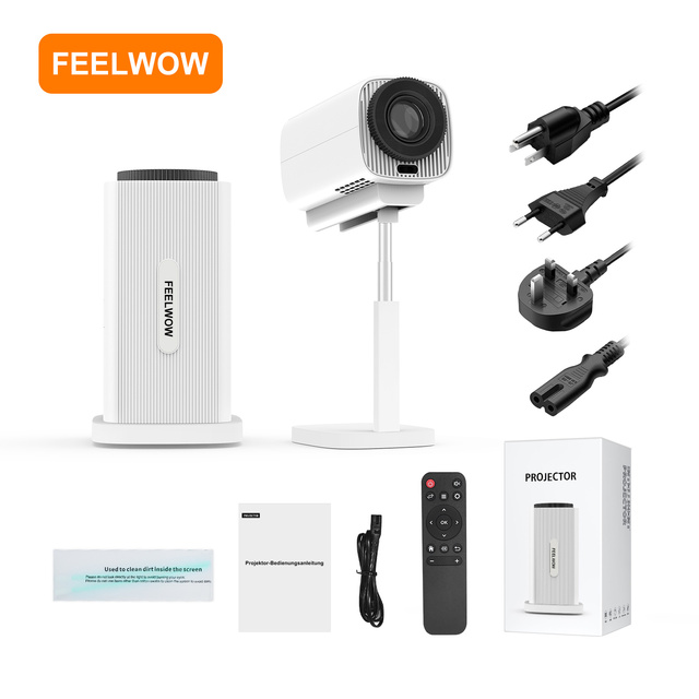 New Arrival TS-5 Smart Dual WIFI Android 13 Portable Mini Projector 150ANSI 4K Support Home Theater 720P LED LCD