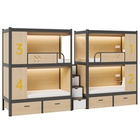 Lit superposé pour adultes, structure en acier laminé à froid, lit double, auberge de jeunesse, dortoir scolaire, mobilier minimaliste moderne pour la maison, démontable