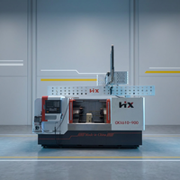 Tour CNC horizontal à commande centrale en métal personnalisé, double tourelle, avec contrôleur GSK