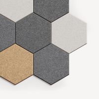 Panneaux muraux hexagonaux auto-adhésifs en feutre PET de 9 mm, traitement acoustique, panneaux décoratifs absorbants le son pour bureau, maison, studio