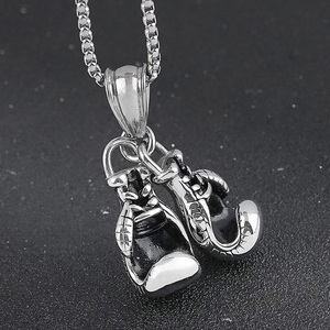 Waterproof Fitness Jewelry <b>Silver</b> Plated Boxing <b>Glove</b> Pendant Charm Animal Themed Cute Alloy Jewelry Unisex Gift Fashion Pendant - Product Image 6