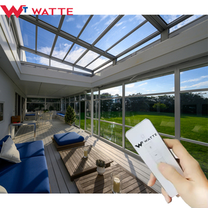 Moderna Villa House giardino esterno balcone Patio parasole parasole in <span class=keywords><strong>alluminio</strong></span> retrattile in <span class=keywords><strong>vetro</strong></span> tenda da sole <span class=keywords><strong>tettoia</strong></span> poligono poligono - Product Image 4