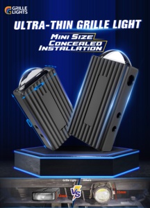 Mới nhất phụ trợ tự động đèn <span class=keywords><strong>44W</strong></span> lần lượt ánh sáng <span class=keywords><strong>LED</strong></span> lưới tản nhiệt cảnh báo RoHS IP67 xe máy Sương Mù Ánh Sáng - Product Image 2