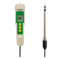Testeur de sol numérique 3 en 1 EC/TDS/CF avec sonde longue en acier inoxydable pour jardin, ferme et hydroponie