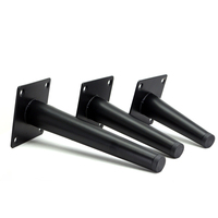 130mm-200mm fer acier conique pied canapé composants meubles cadre métal biseau Tube salle à manger chaise jambes pour usage hospitalier