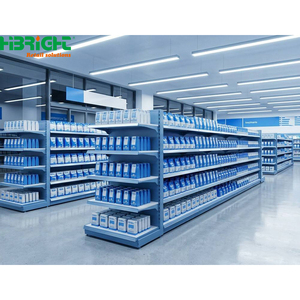 High Load Double Side Supermarket Shelving <b>Unit</b> Multi Layer Grocery Shop Gondola <b>Display</b> Rack For Beverage Snack Storage - Product Image 5