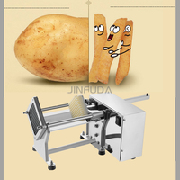Elektrische Verse Zoete Aardappel Chips Machine/Wortel Aardappel Stok Vingers Strip Frieten Snijmachine