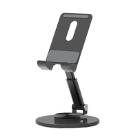 Support de téléphone portable pliable ergonomique en alliage d'aluminium, entièrement réglable, pliable, rotation à 360°, support de téléphone de bureau