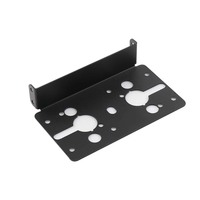 Pièces de fabrication sur mesure en tôle, supports d'encastrement en acier thermolaqué noir pour appareils électroniques de contrôle industriel