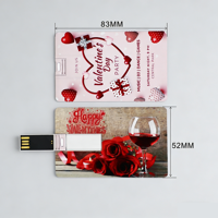 Clé USB Carte de Crédit Personnalisée avec Préchargement de Données Gratuit, Clé USB 2.0 128 Mo 512 Mo, Clé USB Flash 1 Go-64 Go