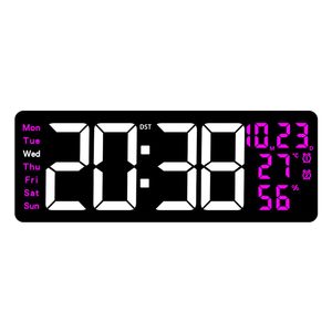 Digital <b>LED</b> Wall <b>Clock</b> 16 Inch Large Screen Display Minimalist Style for Living Room or Desk Use - Product Image 1