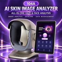 Analyseur de peau facial IA 36MP, système d'analyse capillaire et faciale 8 spectres, scanner cutané numérique pour salons de beauté