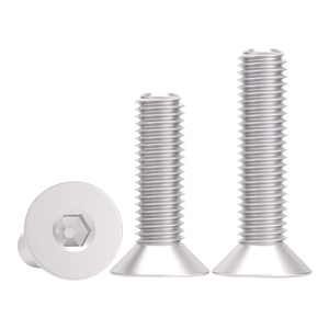 Viti a <span class=keywords><strong>Testa</strong></span> <span class=keywords><strong>Svasata</strong></span> con Esagono Incassato M3 M4 M5 M6 in Lega di Alluminio 6061 Bulloni Allen a <span class=keywords><strong>Testa</strong></span> Piatta Leggeri con Filettatura Metrica - Product Image 1